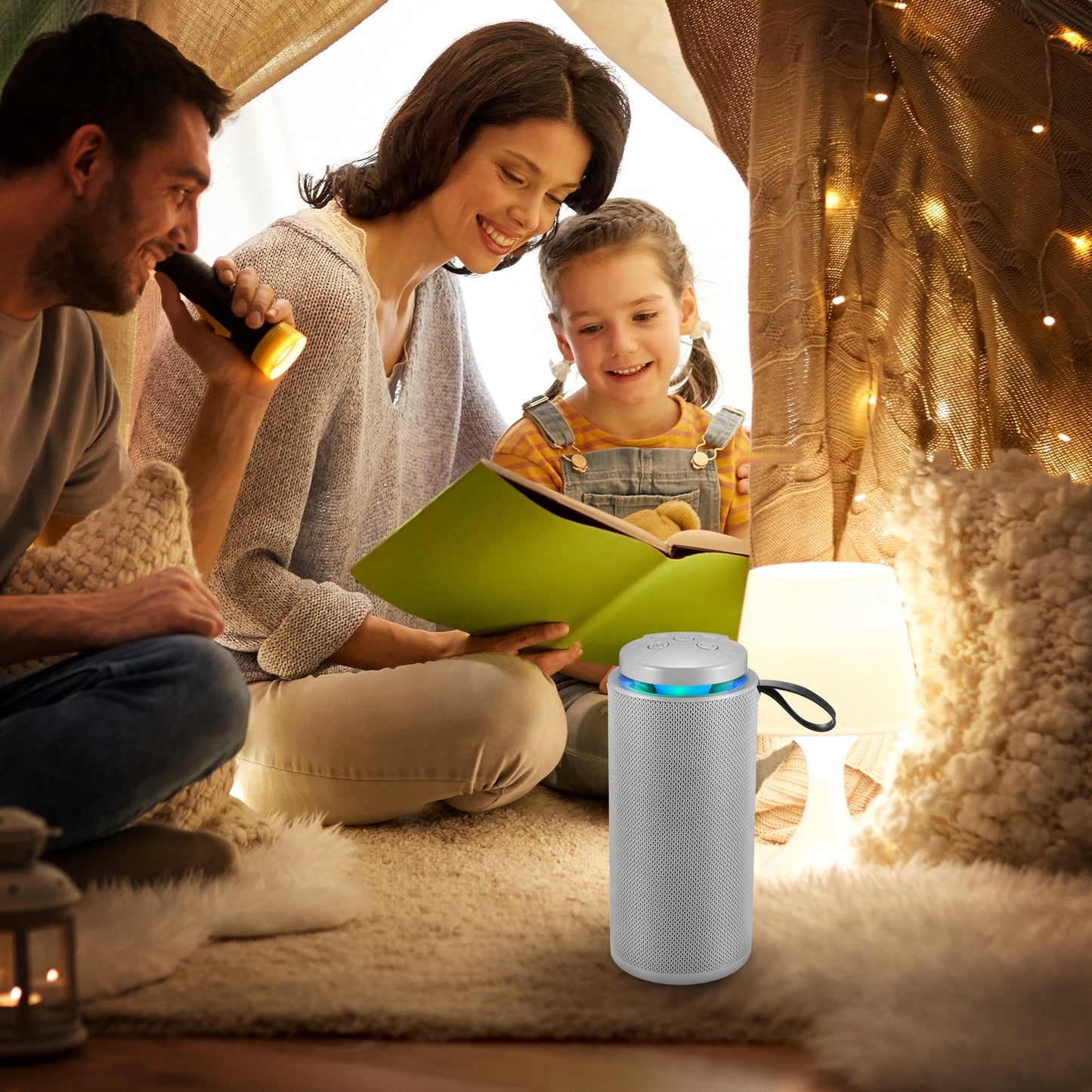 LAUD Portable Wireless Speaker - Bluetooth Speaker with RGB LED Display